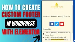 How to create custom footer in WordPress 2025
