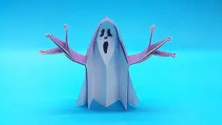 Halloween Ghost Origami | How to make a paper ghost for Halloween. Idea for Halloween.