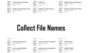 How to Extract and save numerous file names from a Folder