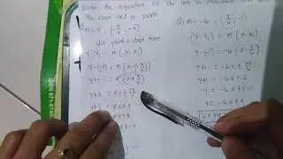 Writing the standard form given the slope and a point