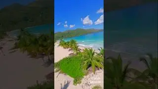 Flying over British Virgin Islands