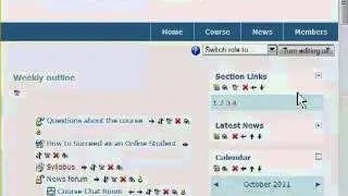 Moodle Features:  Section Links