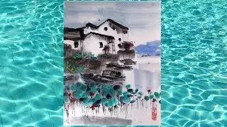 Приглашение на онлайн курс Мокрый пейзаж Весна Сучжоу