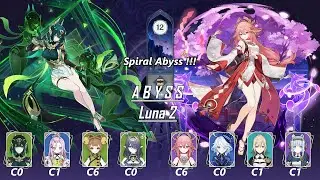 [EN/ID] Spiral Abyss Luna 2 | C0 Nefer & C6 Yae Miko | Genshin Impact