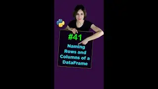 Naming Rows and Columns of a DataFrame Python