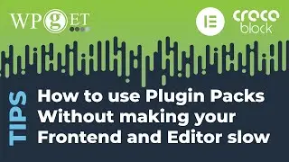 Elementor TIP -  How to use Plugin Packs Without making your Frontend and Editor slow