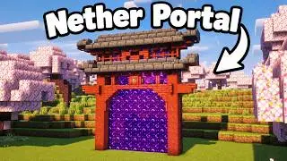 Minecraft: How to Build a Japanese Nether Portal | Tutorial