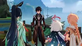 First time Xianyun Meet Zhongli in Liyue Harbor | Xianyun Story Quest [ Genshin Impact ]