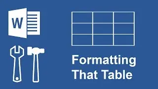 Formatting the Table Part 2
