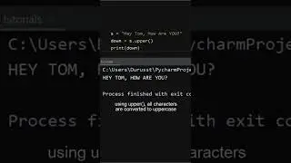 LOWER & UPPER in PYTHON 