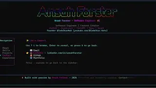 I Built My Developer Portfolio Inside the Terminal — No Browser Needed!