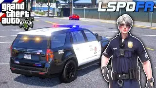 GTA V - LSPDFR มาเป็นตำรวจในเกม GTA V ตำรวจ LAPD จ่าตั้มยิงสนั่น! ดวลปืนกับคนร้าย 