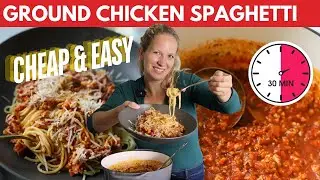 Ground Chicken Spaghetti | Cheap & Easy Weeknight Meal