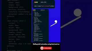 Rolling ball Animation using  HTML and CSS | Best CSS Animation