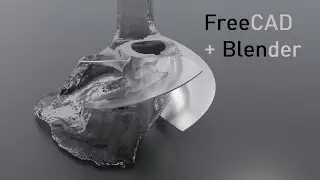 Animation and Render of Impeller with Fluid Simulation in FreeCAD and Blender