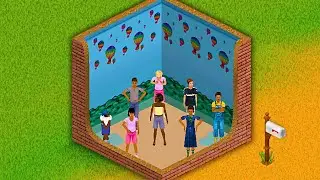 I forced 8 children to live alone in The Sims 1