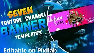 7 professional YouTube channel Art  pack | YouTube channel Banner pack download | HuXaifa