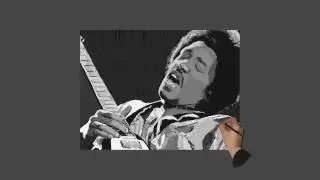How To Draw a PORTRAIT JIMI HENDRIX