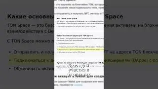 Кошелек ТОN SPACE обзор | TON SPACE | Notcoin | Тон коин | Нот коин