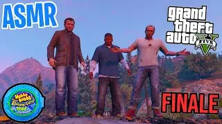 ASMR Gaming 😴 GTA 5 Story Mode Finale Ending! Relaxing Gum Chewing 🎮🎧 Controller Sounds + Whispers 💤