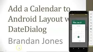 Add a Calendar to Android Layout with DateDialog (Kotlin)