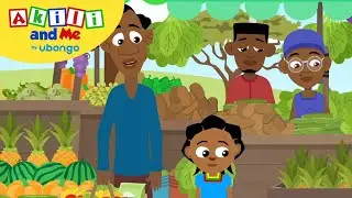 Akili and Friends at the Market | New Words with Akili and Me | African Educational Cartoons