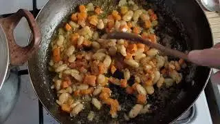 Постный диетический суп с белой кансервированной фасолью.Быстро и вкусно.