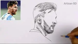 Draw a Lionel Messi | how to draw lionel messi from Argentina football club