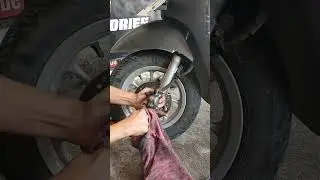 tutorial ganti kampas rem depan Scoopy