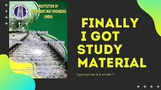 Finally i got Study Material from IPWE