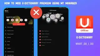 How to Mod U-Dictionary Premium Using MT Manager