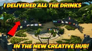 I Delivered All The Drinks In The NEW Fortnite Creative Hub! Secret Hub Quest Guide!