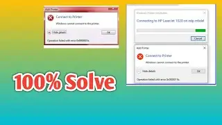 Operation could not be completed (error 0x00000771) Windows cannot connect to the Printer