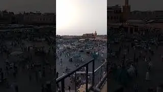 a  view  at the top of Jemaa el-Fna Square