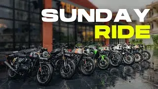 Biggest #GT650 group lineup in Gurugram featuring #kawasakiz900 #X440