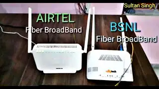 BSNL Fibernet  vs AIRTEL Xstream Fiber Broadband Speed Test BSNL Fiber Broadband vs AIRTEL Broadband