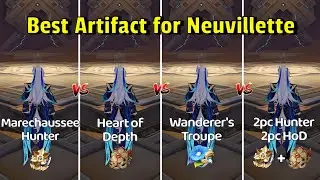 Neuvillette Build - Marechaussee vs HoD vs Wanderers vs 2pc MH&HoD  Comparison - [ Genshin Impact ]