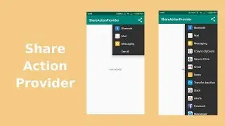 Share Action Provider Tutorial in Android