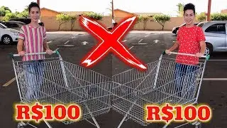 DESAFIO DOS 100 REAIS NO SUPERMERCADO!