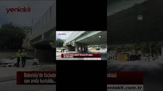Bakırköy'de faciadan dönüldü TIR devrildi, İETT otobüsü son anda kurtuldu #shorts #shortsfeed #short