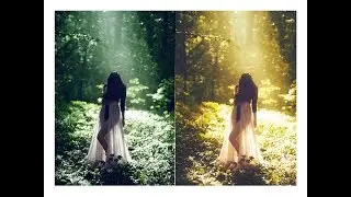 Golden Hour Sunset Light Effect in Photoshop - Change Photos to Fantasy Backlit Warm Portraits