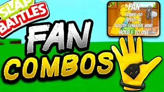 The FAN Glove💨 has some CRAZY combos! - Slap Battles Roblox