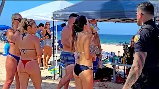 【4K】𝐖𝐀𝐋𝐊 ➜ Fort Lauderdale ☘️ Beach 🇺🇸 USA 🇺🇸  walking tour ! Miami