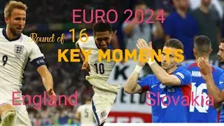 England vs Slovakia Round of 16 key moments #euro2024 #euros2024 #euro