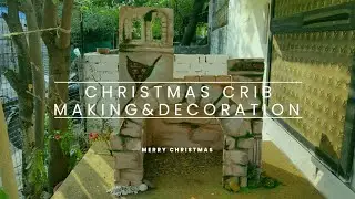 Christmas crib making & decoration #shorts #forbeginners #christmas #art