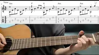 倩女幽魂 (张国荣) - 指彈吉他谱 Qian Nu You Hun  - Easy Fingerstyle Guitar Playthrough Lesson With Tabs