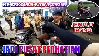 EXPERIMENT: BRINGING A ZX25R WEARING SCOUT SHIRT TO PICK UP IPONG TO SCHOOL IN PELANGA PELONGO