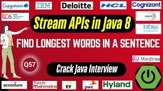 Java 8 Stream API Interview Questions: Find Longest Words in a Sentence Using Java 8 Streams API