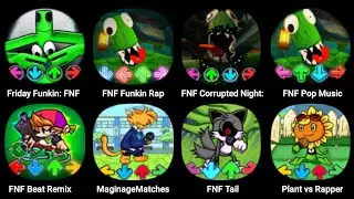 FNF Corrupted Night, Pibby Mod, FNF Pop Music, FNF Beat Remix, Maginage Matches, FNF Tail
