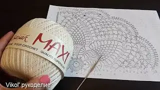 Ажурная салфетка крючком Лотос. Часть 1